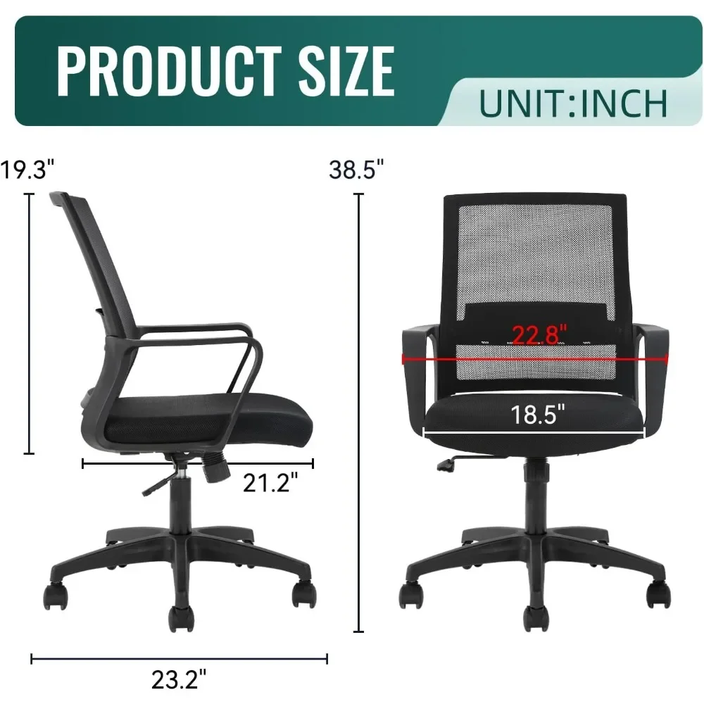 Task Chair Mid Back - Ergonomiczne krzesło biurowe, krzesło komputerowe z