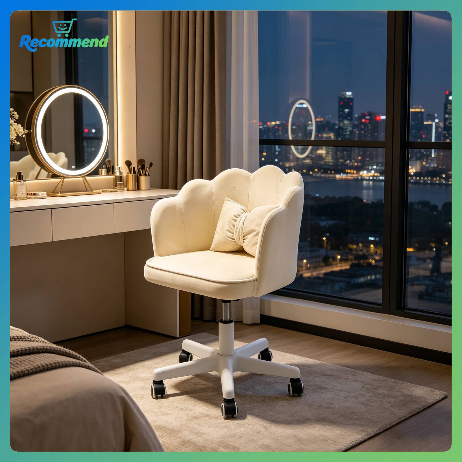 Office Furniture Hon - Krzesło biurowe Velvet Petal, krzesło toaletkowe