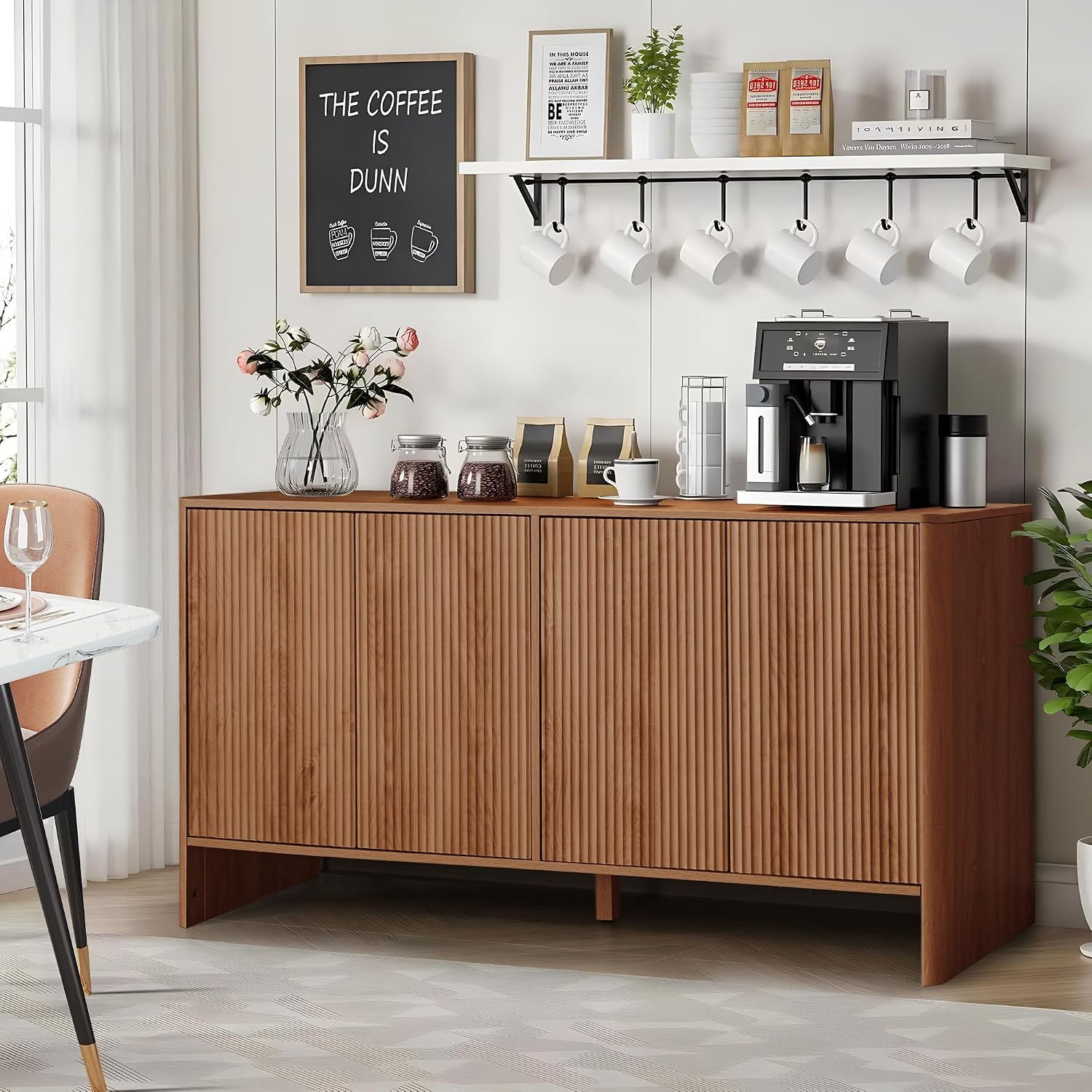 Credenza Office Storage - Szafka boczna z drewna orzechowego, kredenza