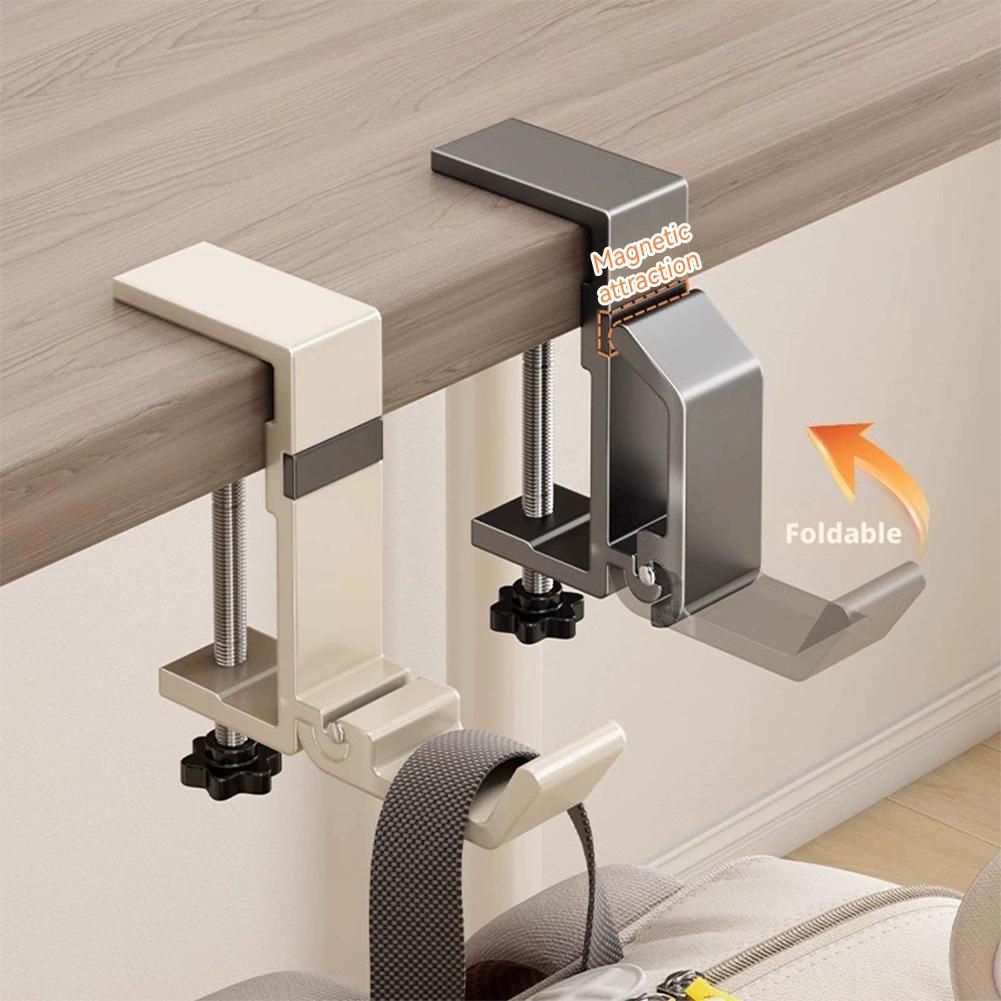 Office Furniture Ideas - Składany haczyk na biurko bez wiercenia,