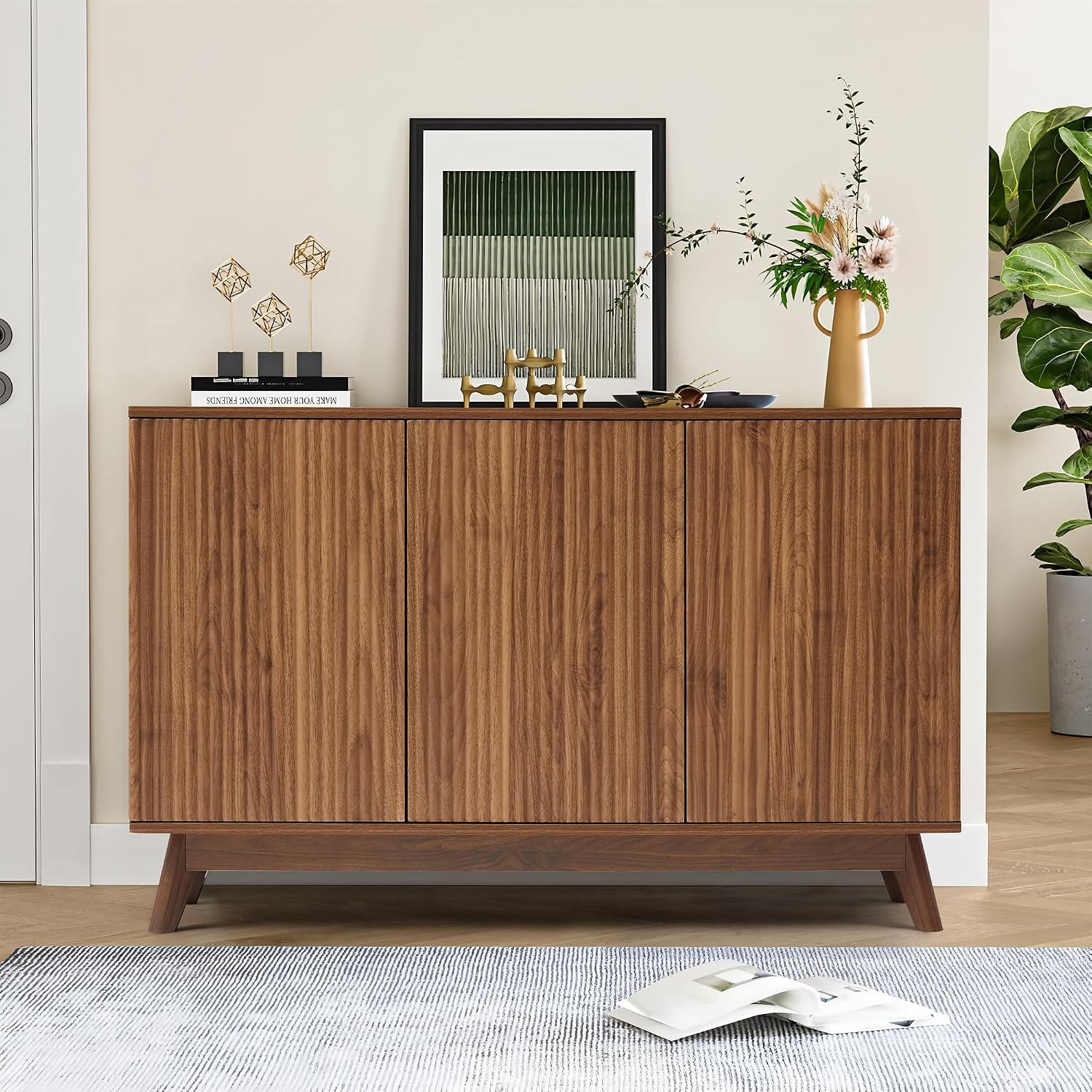 Credenza Office Storage - Szafka boczna z drewna orzechowego, w