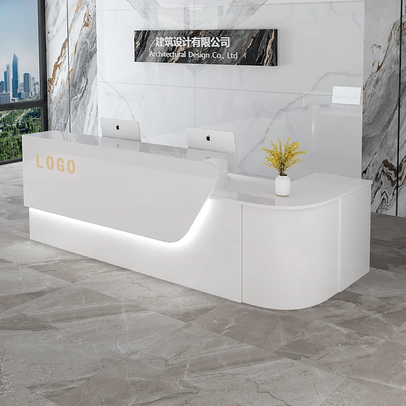 Office Furniture Bali - Luksusowe biurko recepcyjne z miejscem do