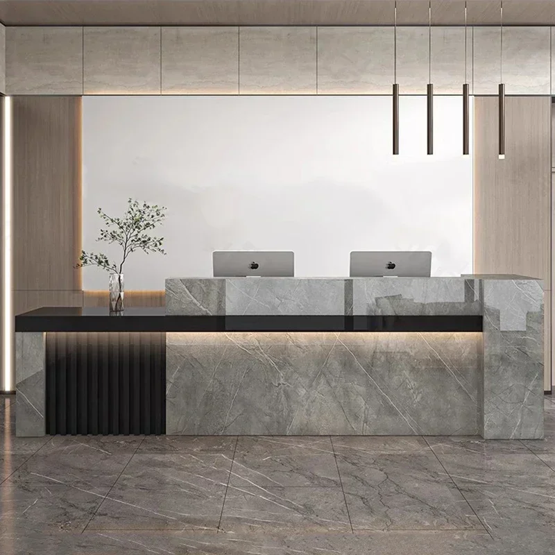 Office Furniture Bali - c13- Biurko Recepcyjne w Stylu Skandynawskim