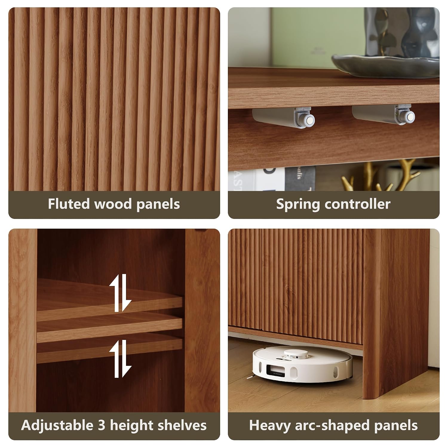 Szafka boczna z drewna orzecho – Credenza Office Storage recenzja i cena