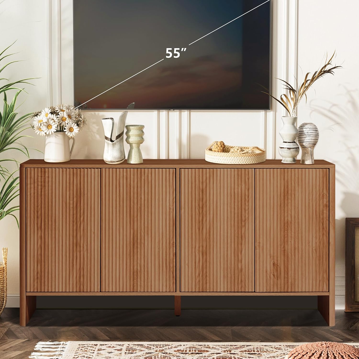 Szafka boczna z drewna orzecho – Credenza Office Storage recenzja i cena