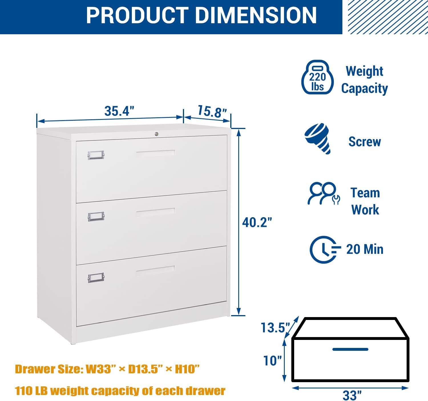 Szafka na dokumenty z trzema s – Credenza Office Storage recenzja i cena