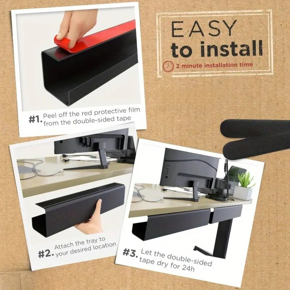 PVC Listwa do zarządzania kabl – Cable Tray Under Desk recenzja i cena