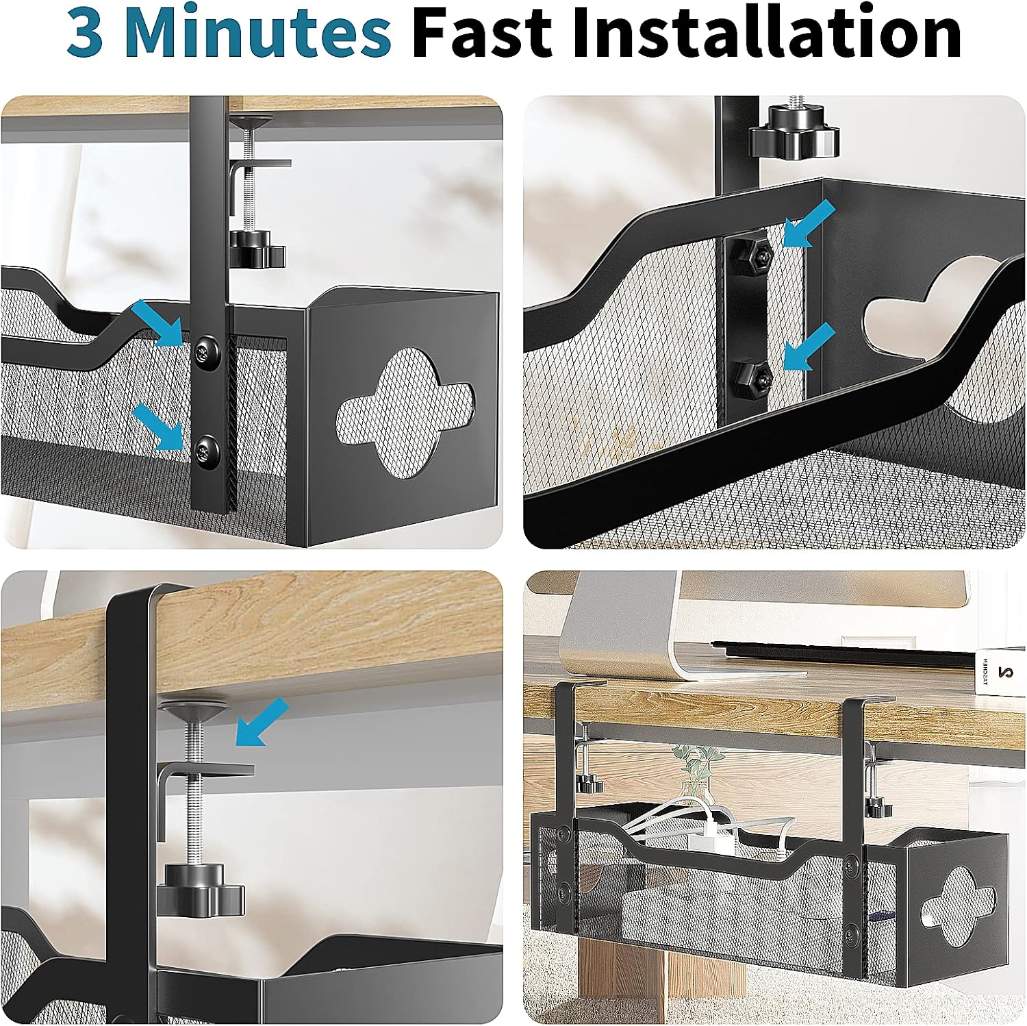 Bezwiertkowy organizer kabli p – Cable Tray Under Desk recenzja i cena