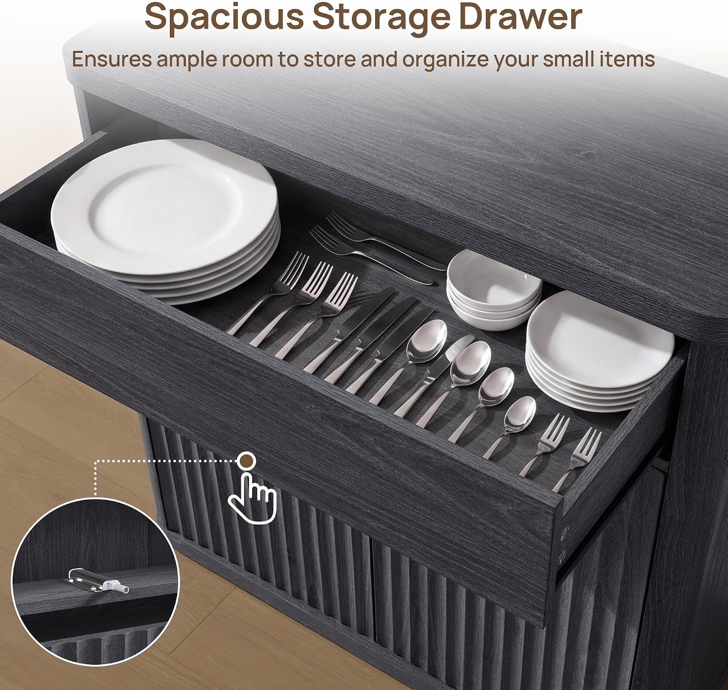 Nowoczesny kredens z żebrowany – Credenza Office Storage recenzja i cena