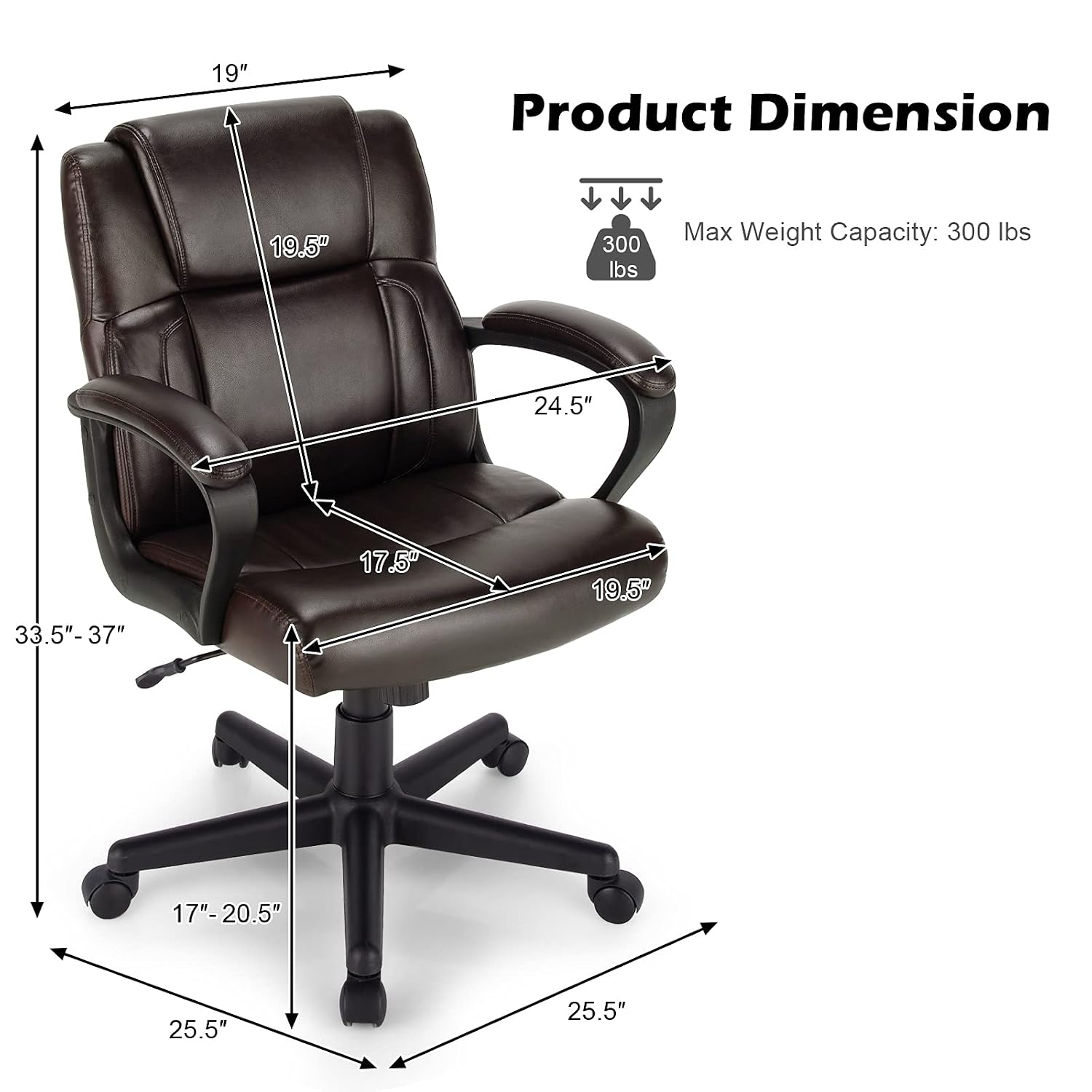 Skórzane, ergonomiczne krzesło – Task Chair Mid Back recenzja i cena