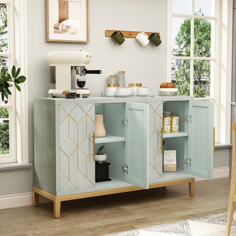 Szafka z 4 drzwiczkami, nowocz – Credenza Office Storage recenzja i cena