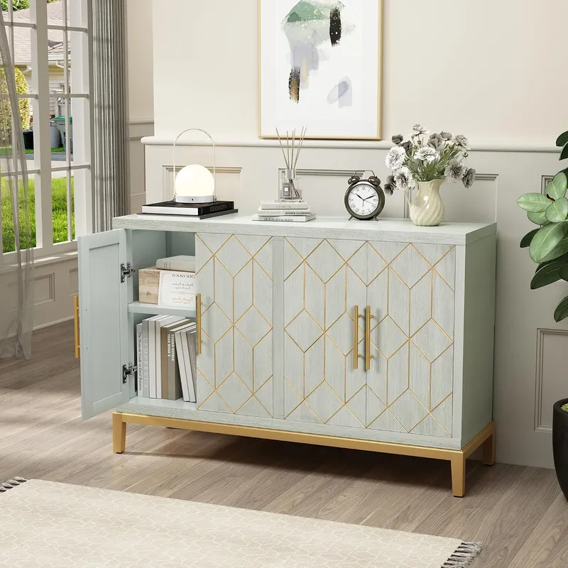 Szafka z 4 drzwiczkami, nowocz – Credenza Office Storage recenzja i cena