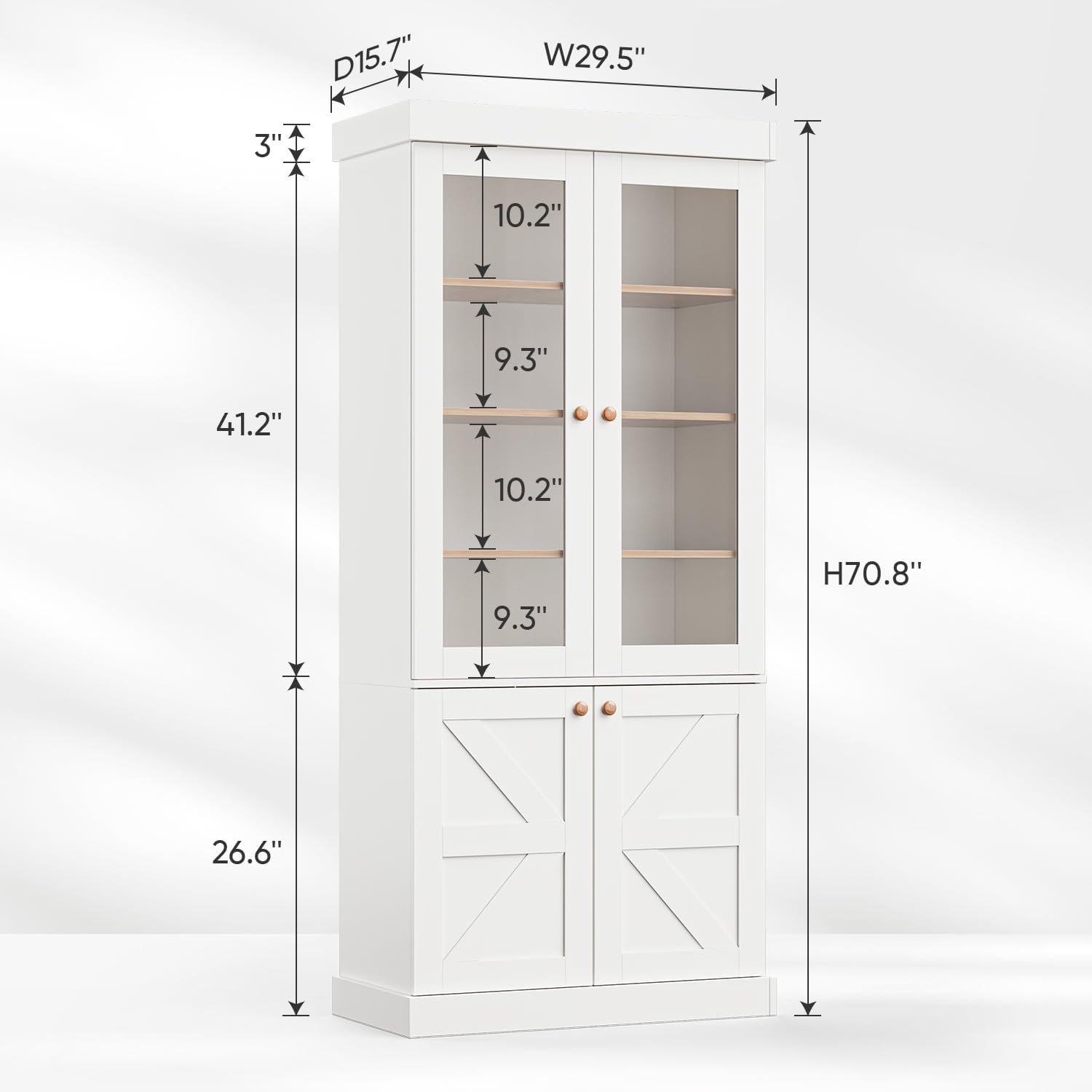 Wysokie regały w stylu farmhou – Credenza Office Storage recenzja i cena
