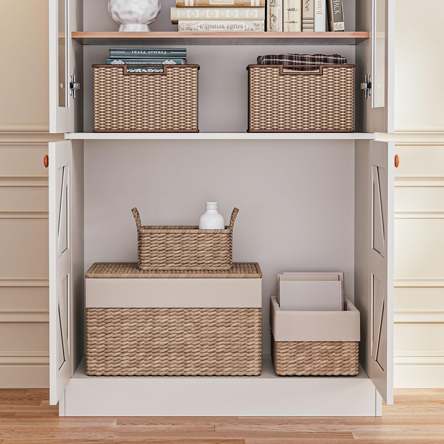 Wysokie regały w stylu farmhou – Credenza Office Storage recenzja i cena